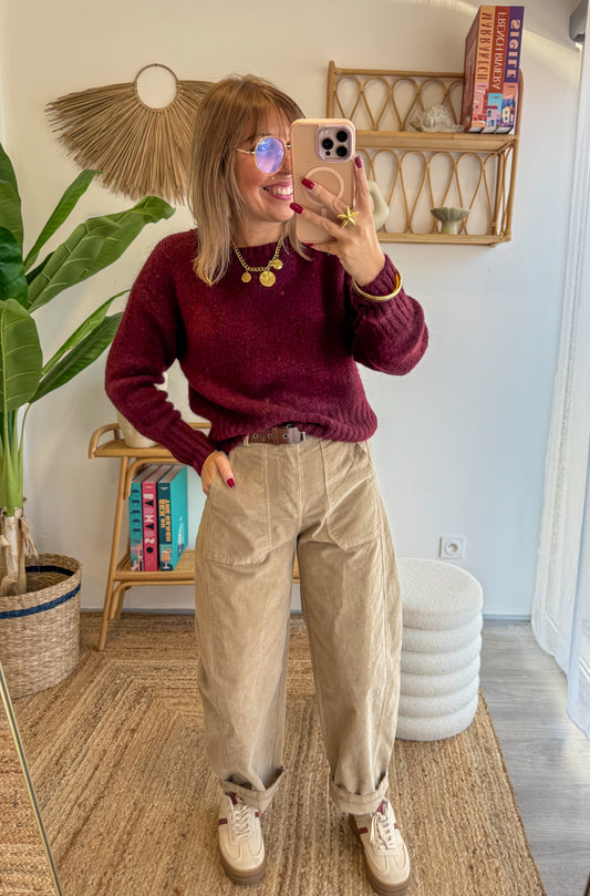 Pull GIANNI Bordeaux