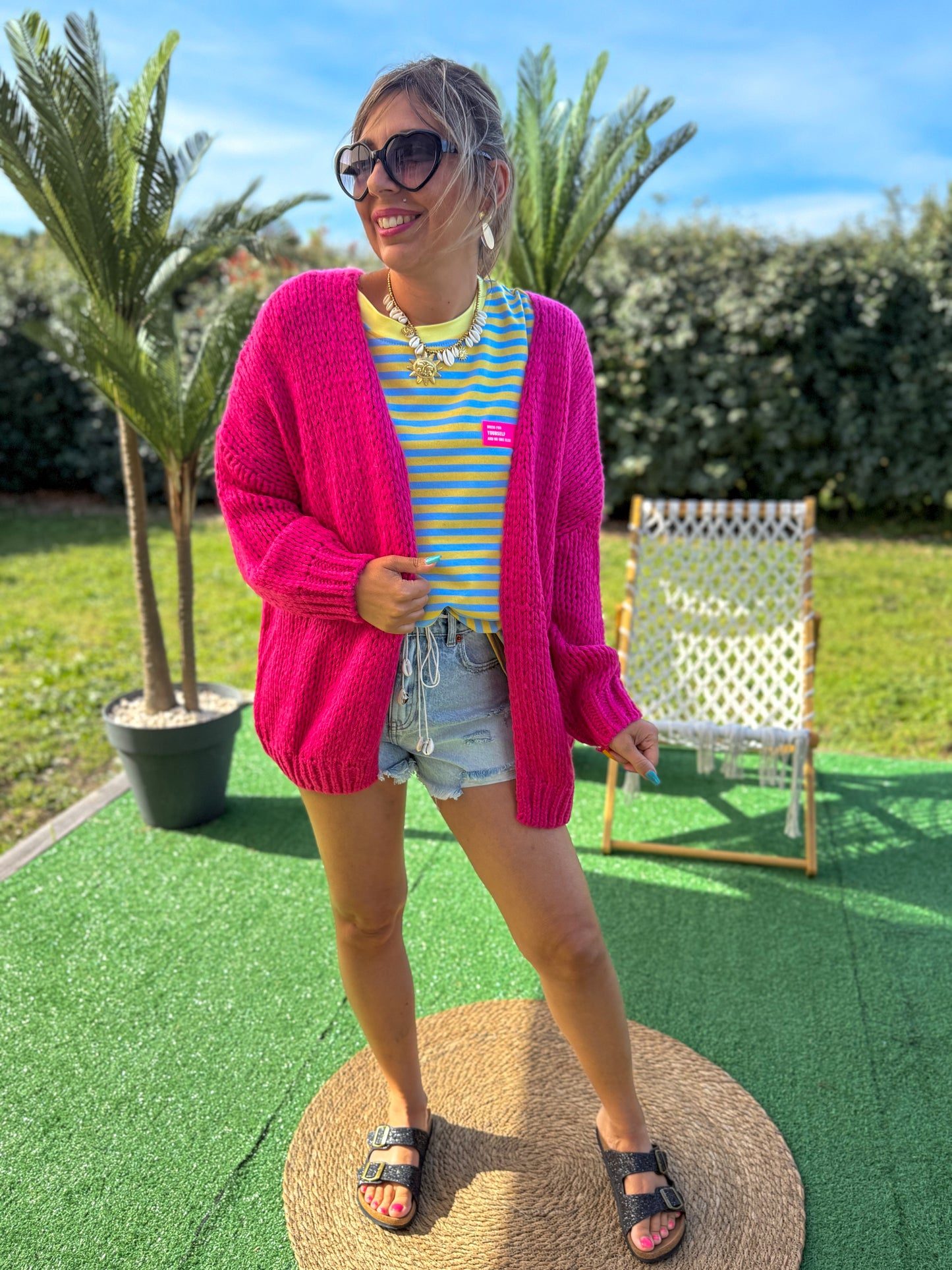 Gilet BERNADETTE Fushia