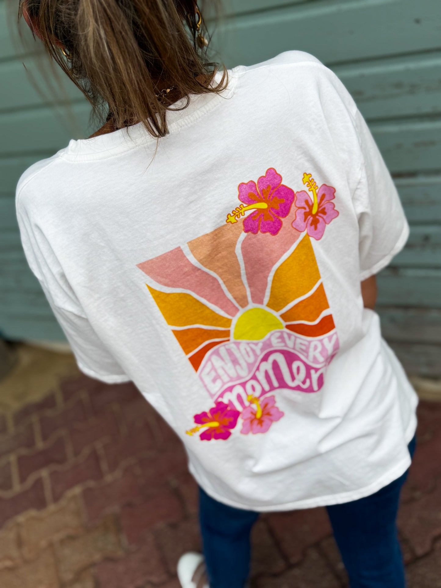 T-shirt HIBISCUS blanc