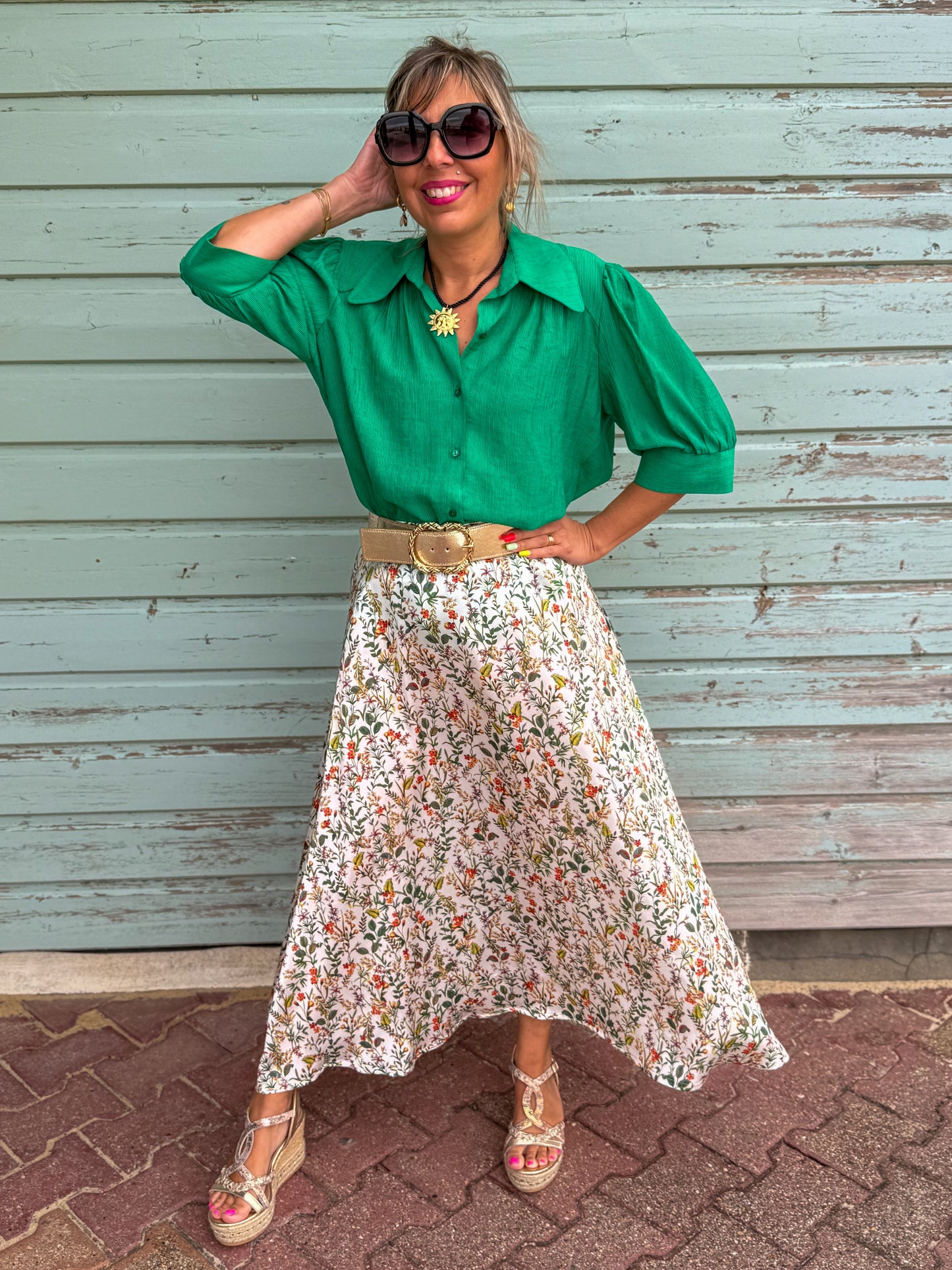 Chemise LAURA verte