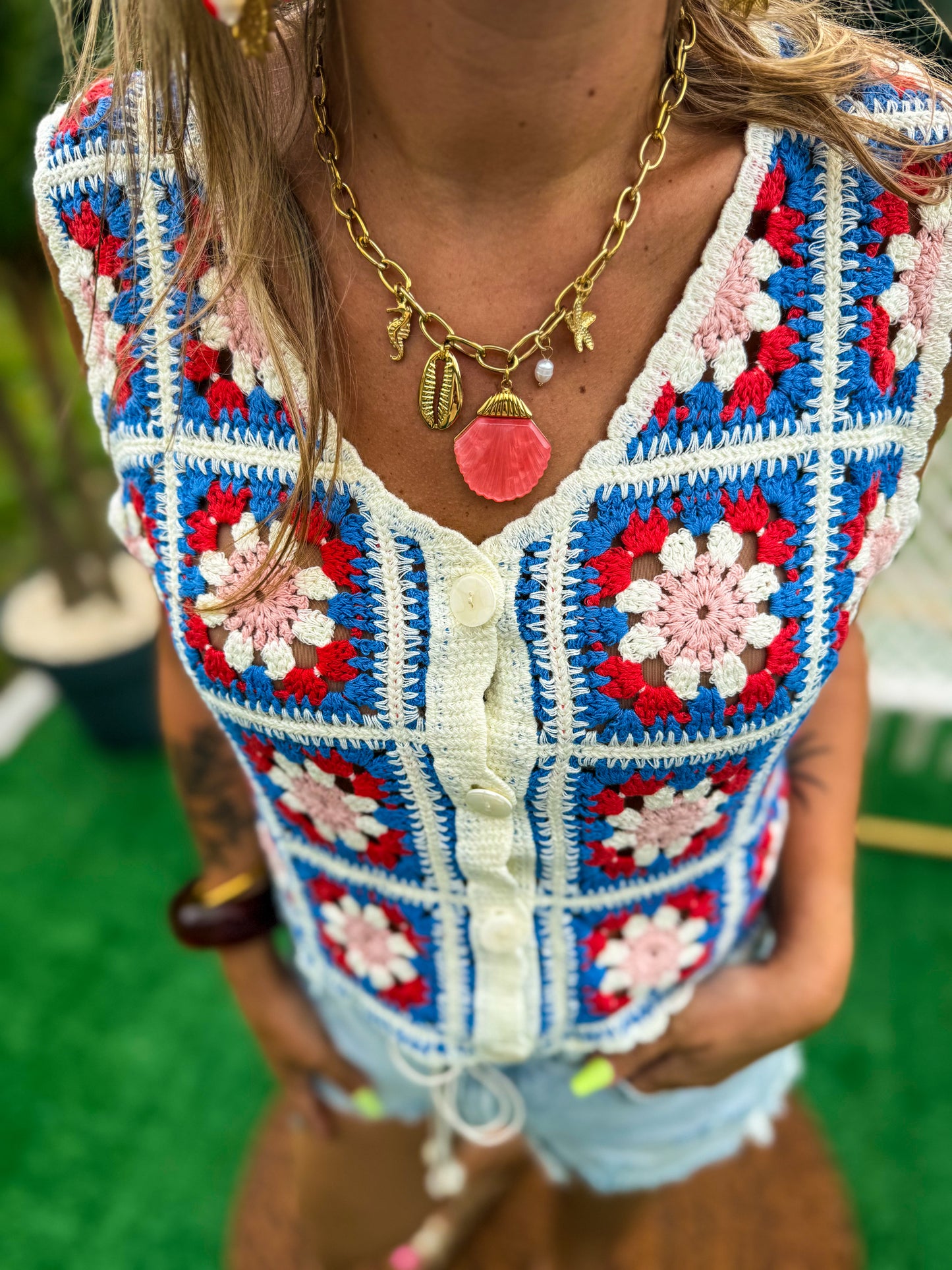 Collier BELLE ÎLE rose