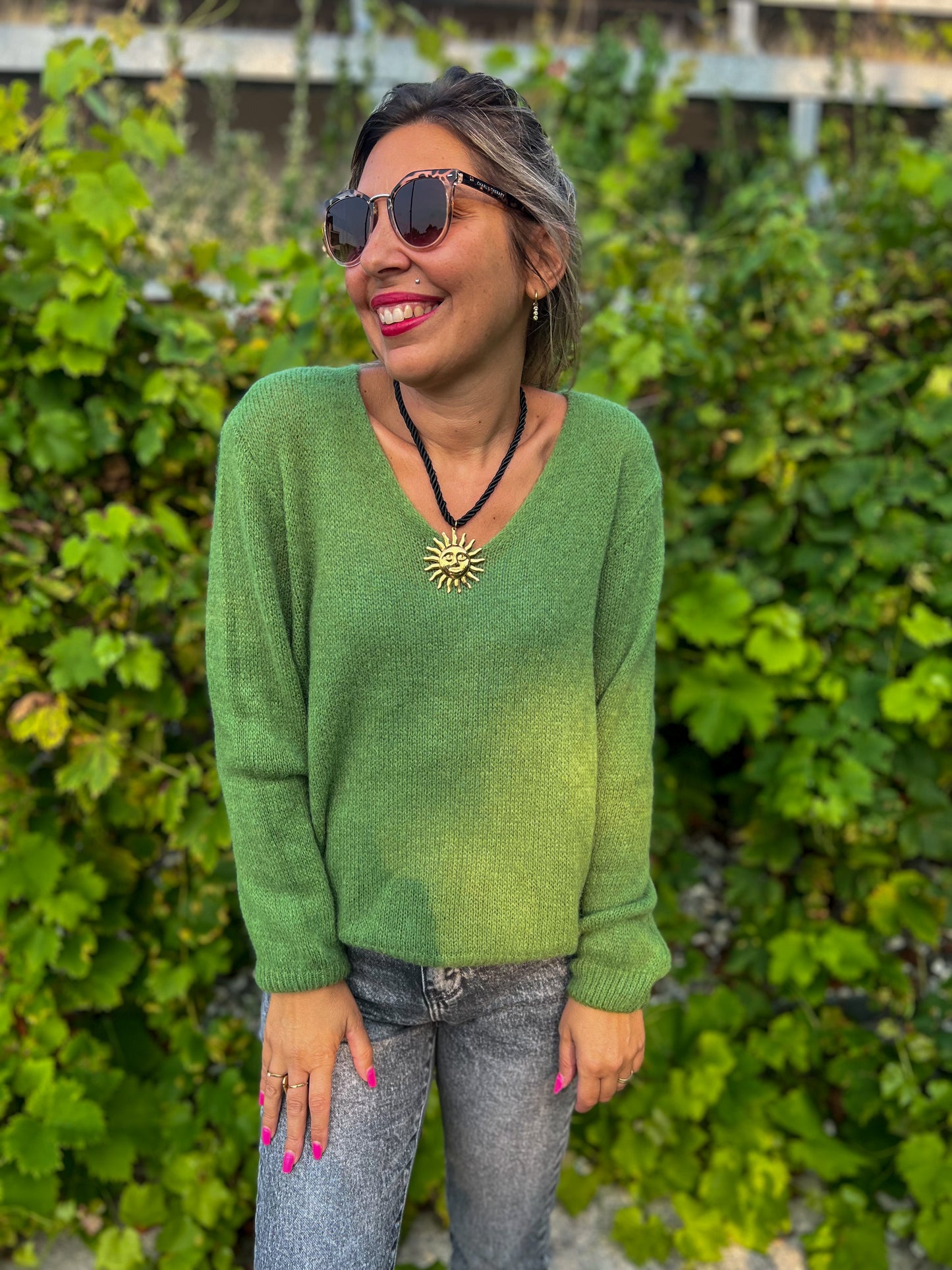 Coco vert olive - pull alpaga