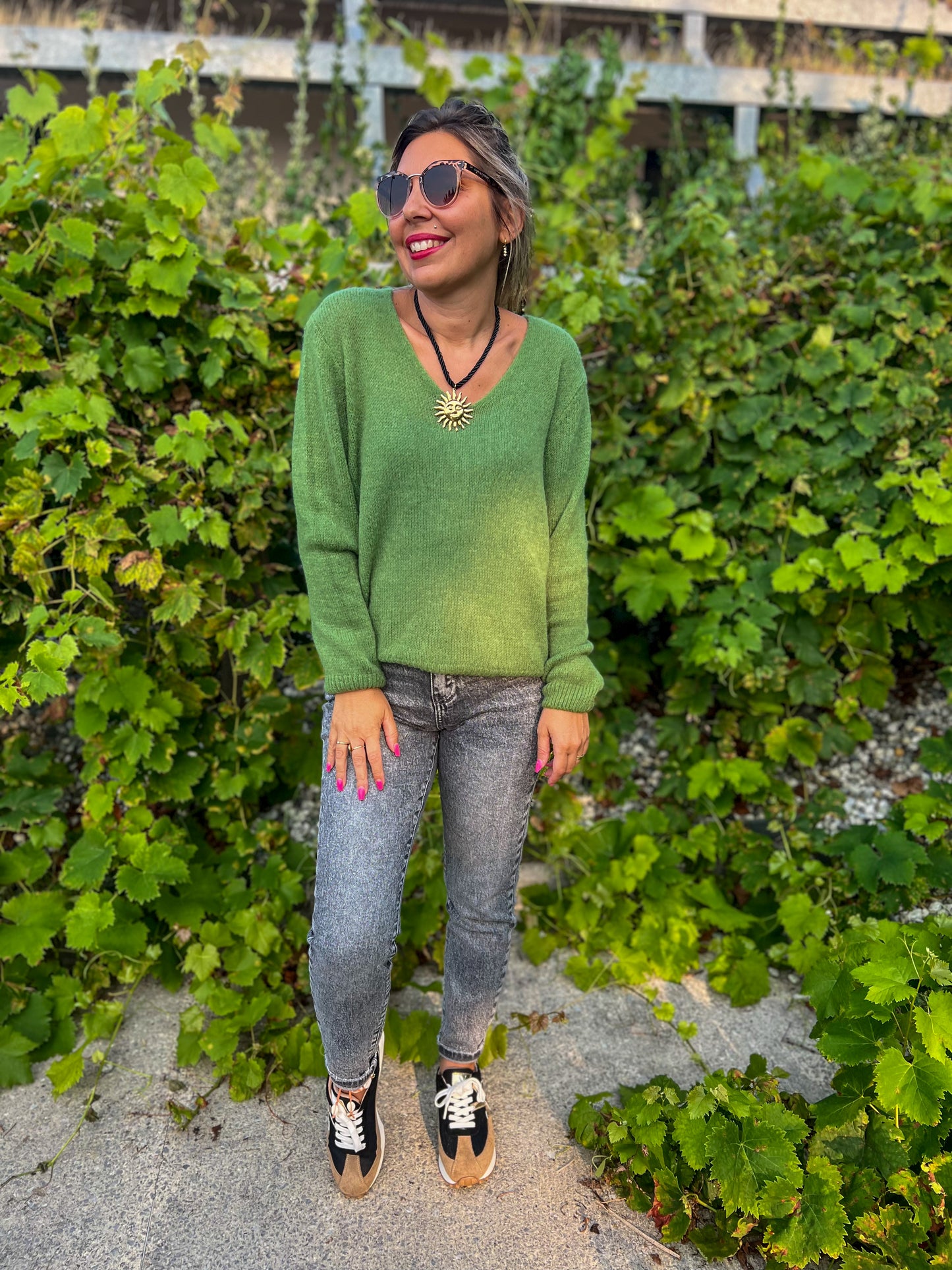 Coco vert olive - pull alpaga