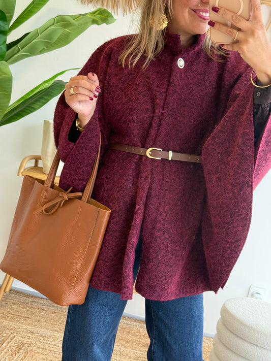 Sac DELPHINE cuir camel