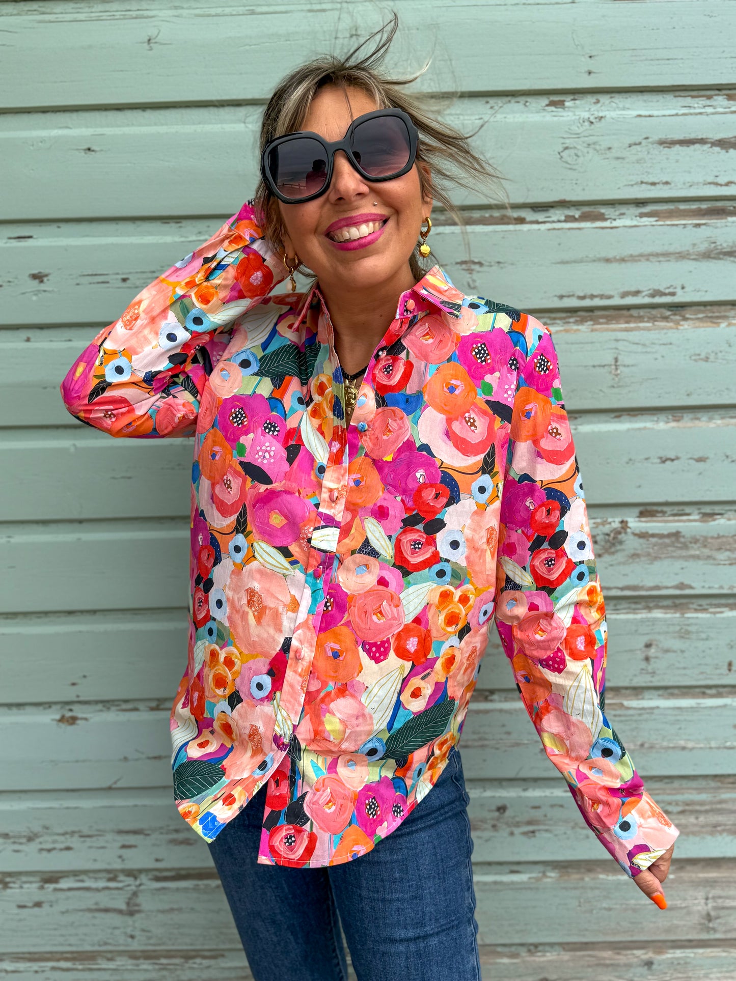 Chemise LENA imprimé fleuri