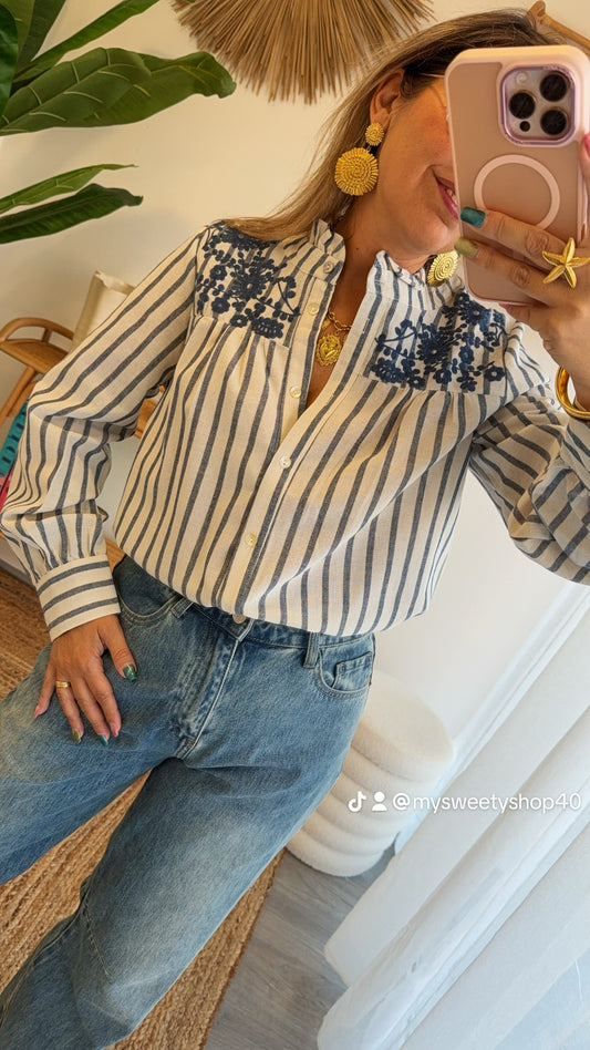 Chemise EVA bleu marine