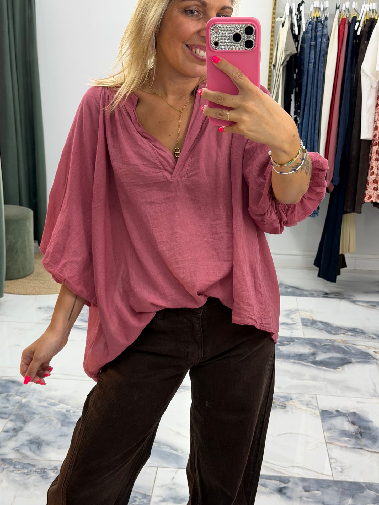 Blouse ELIA Vieux rose