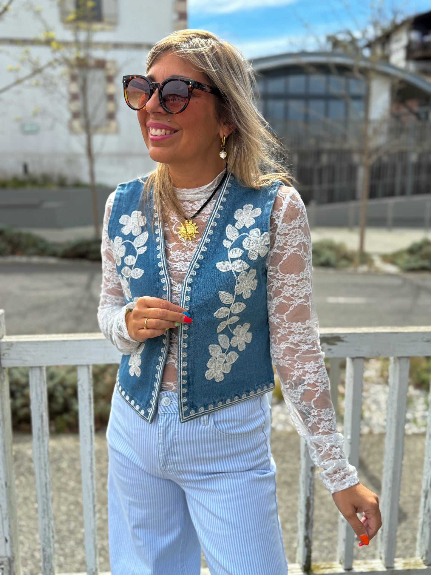 Top dentelles ZELIE blanc