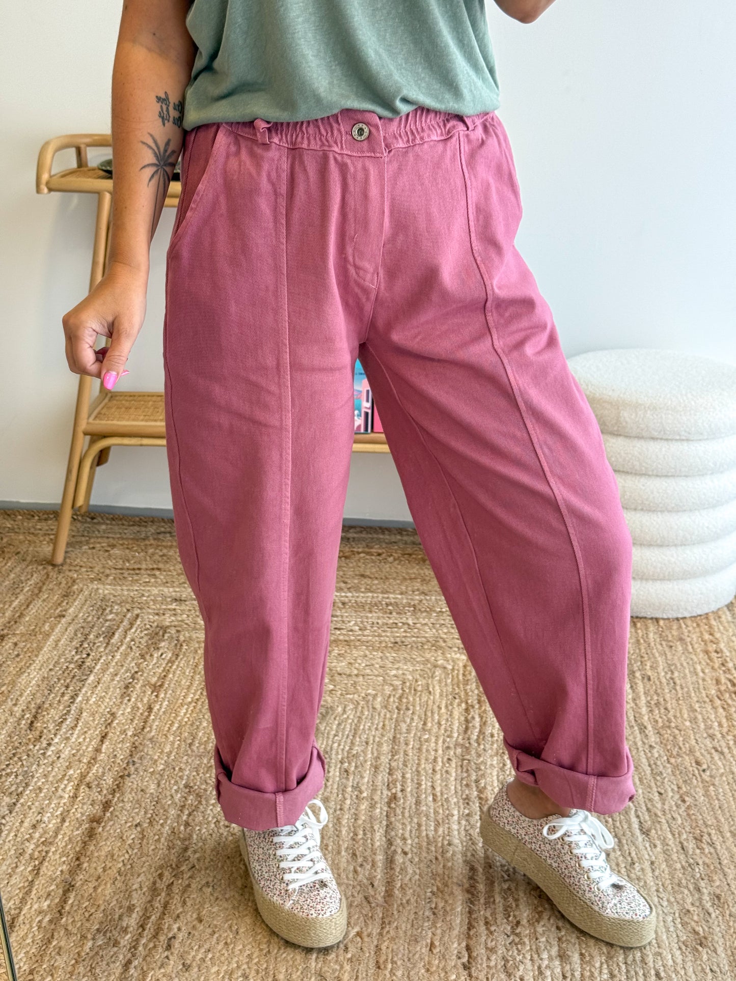 Pantalon CHARLIE vieux rose