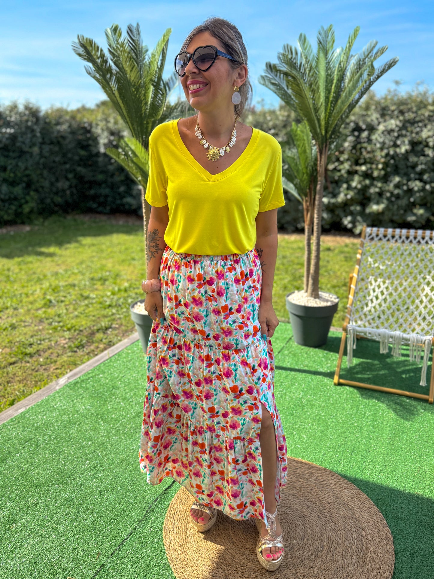 Top fluide ALIZÉ jaune