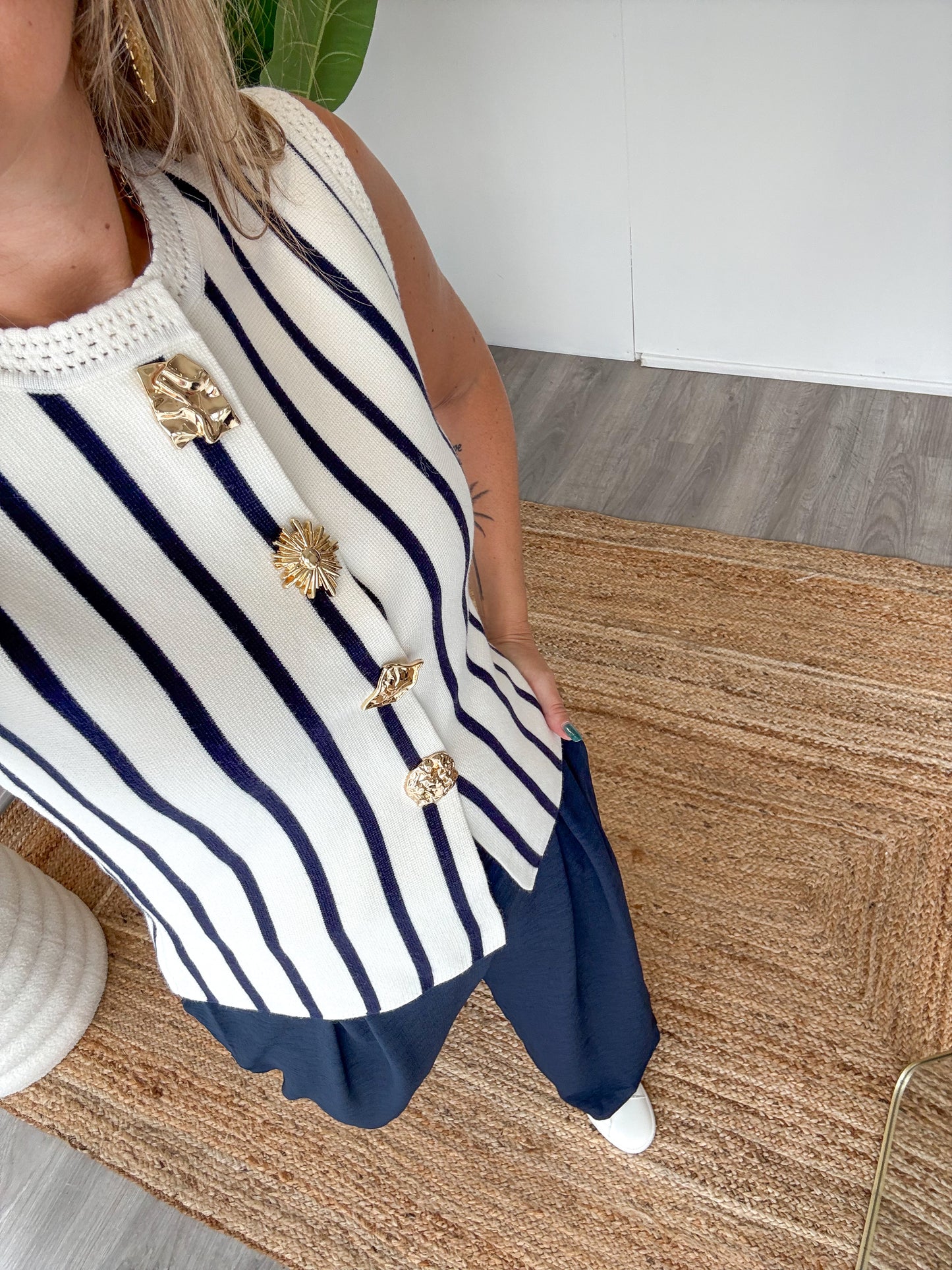 Gilet ELISE blanc/marine