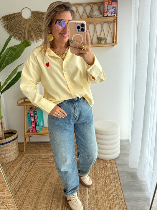 Chemise LOVE jaune