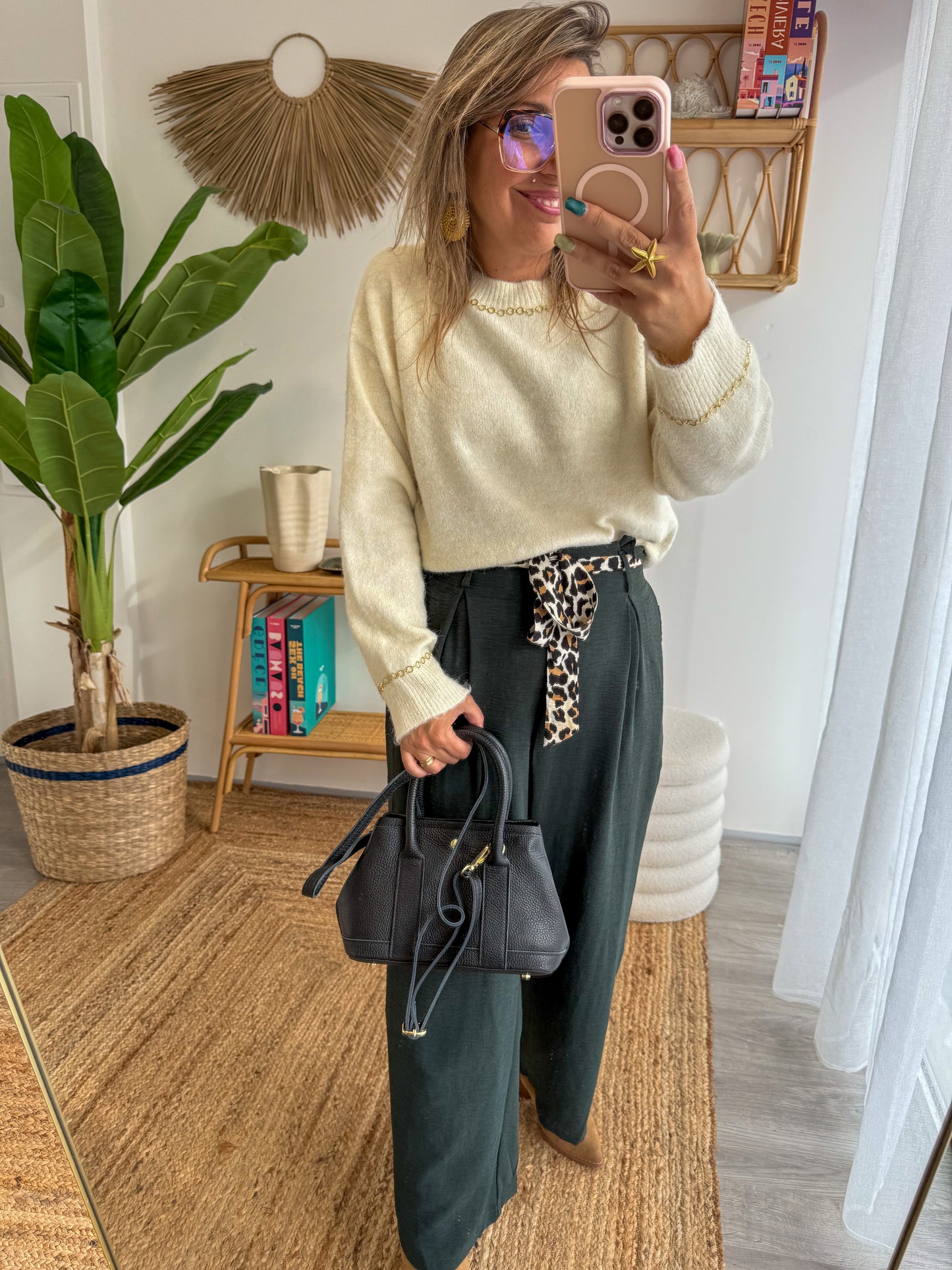 Sac cuir Noir PAULETTE