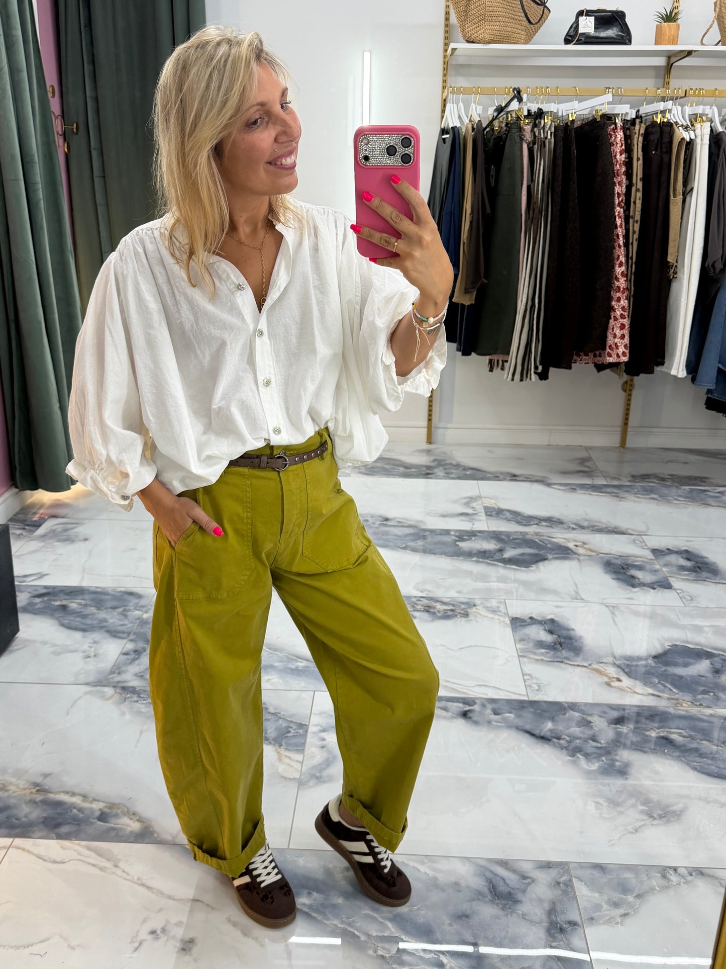 Pantalon ROMY vert olive