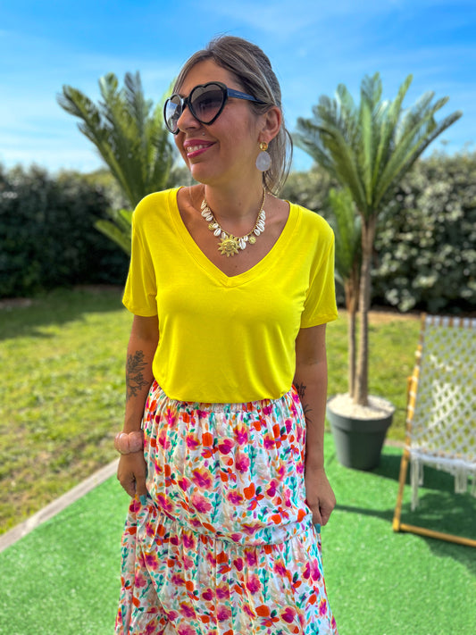 Top fluide ALIZÉ jaune