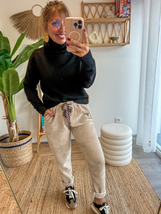 Jogg LÉO noeud beige