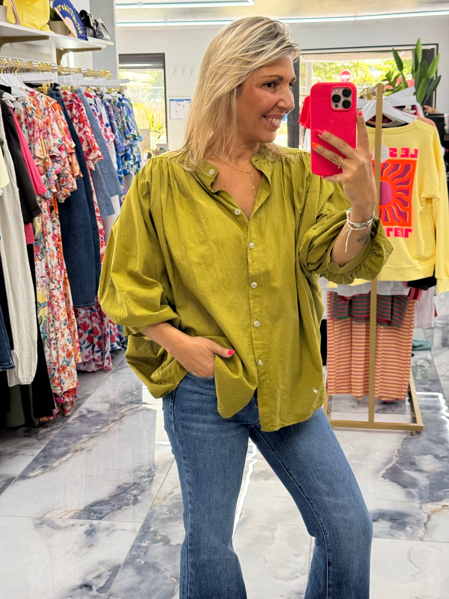 Blouse ELINA olive