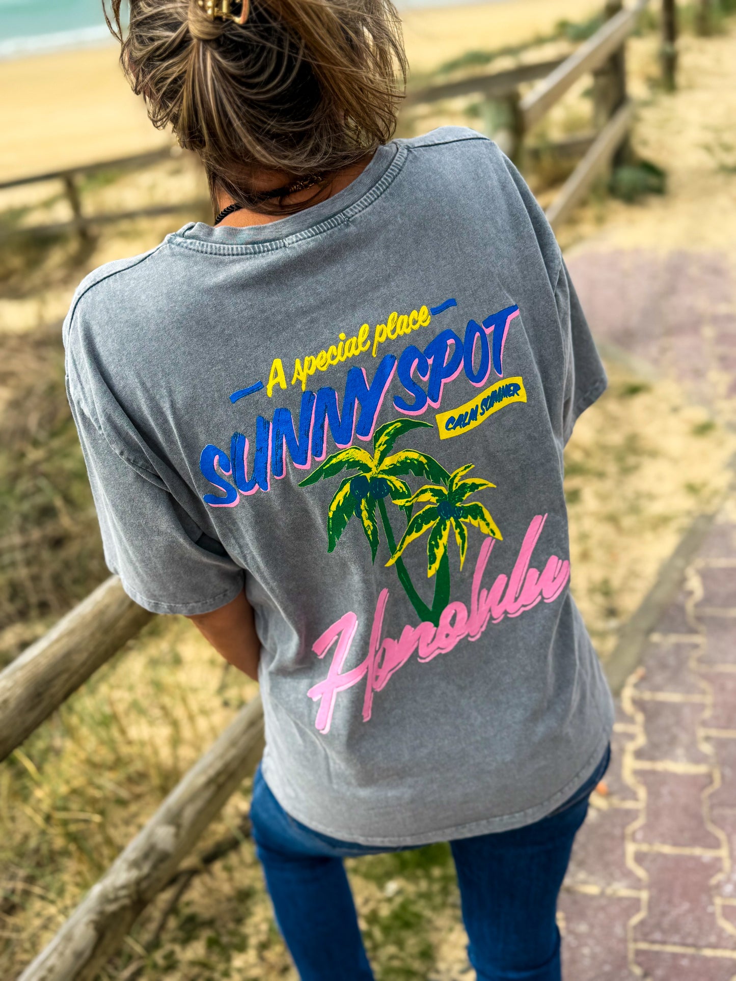 T-shirt HONOLULU gris