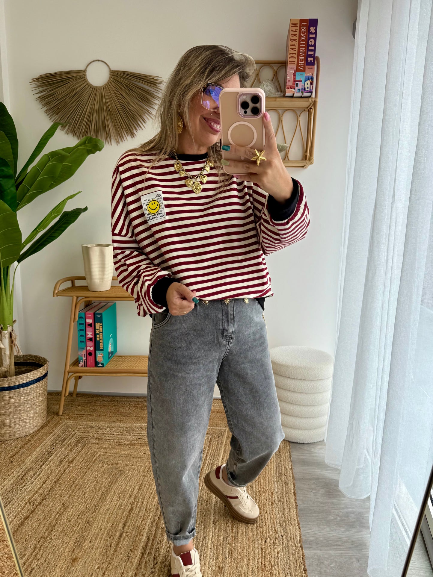 Sweat SMiLEY Bordeaux
