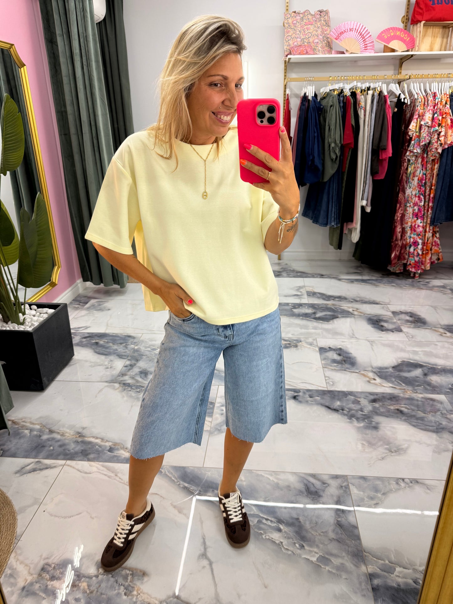 T shirt GASTON jaune pastel