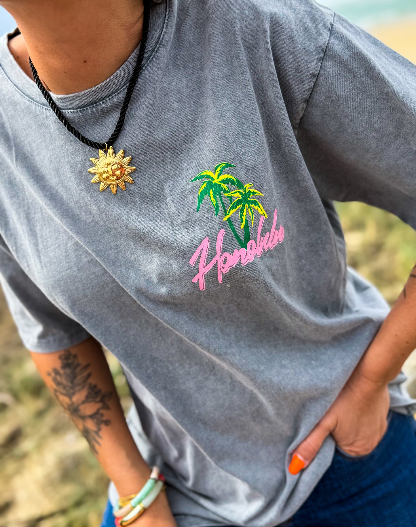 T-shirt HONOLULU gris