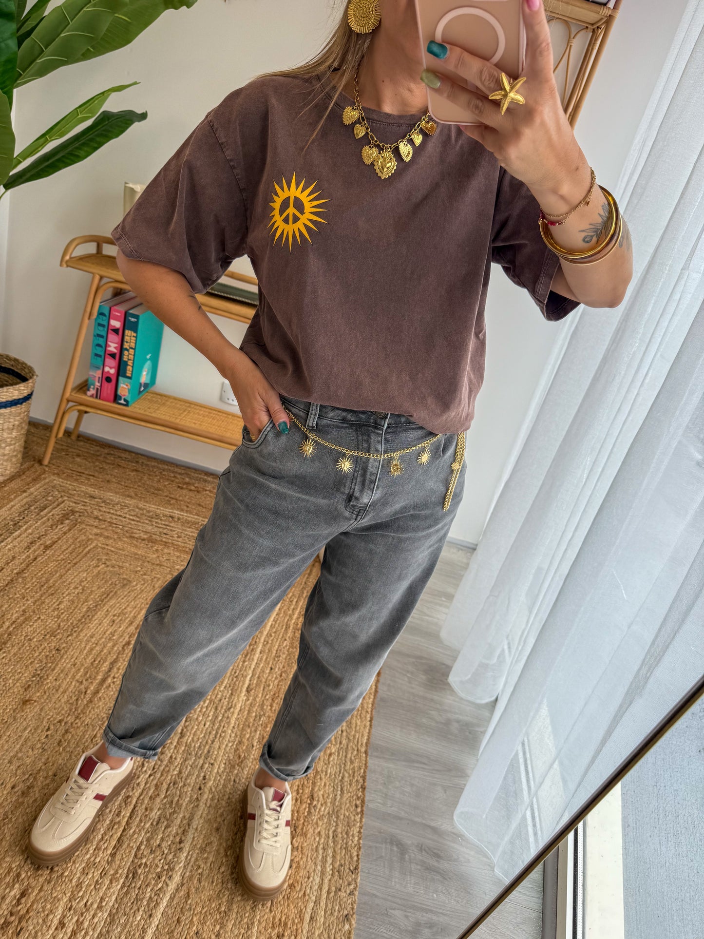 T-shirt PEACE choco