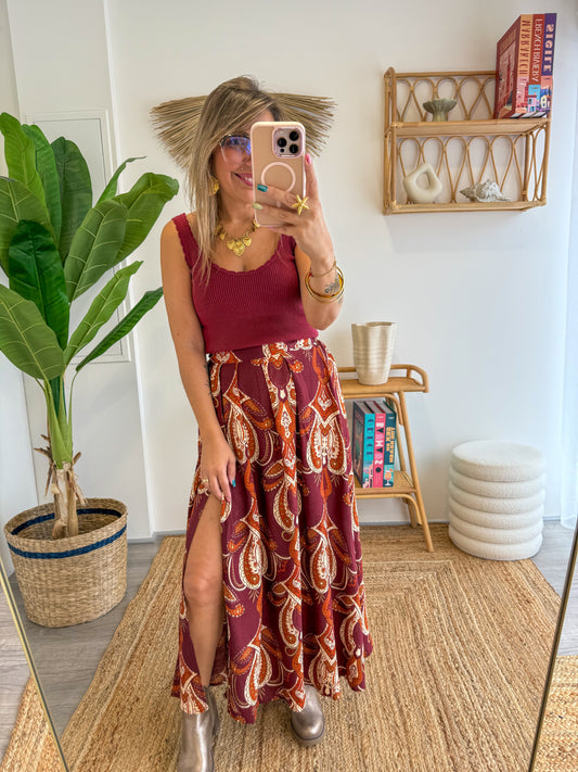 Jupe SAHARA bordeaux