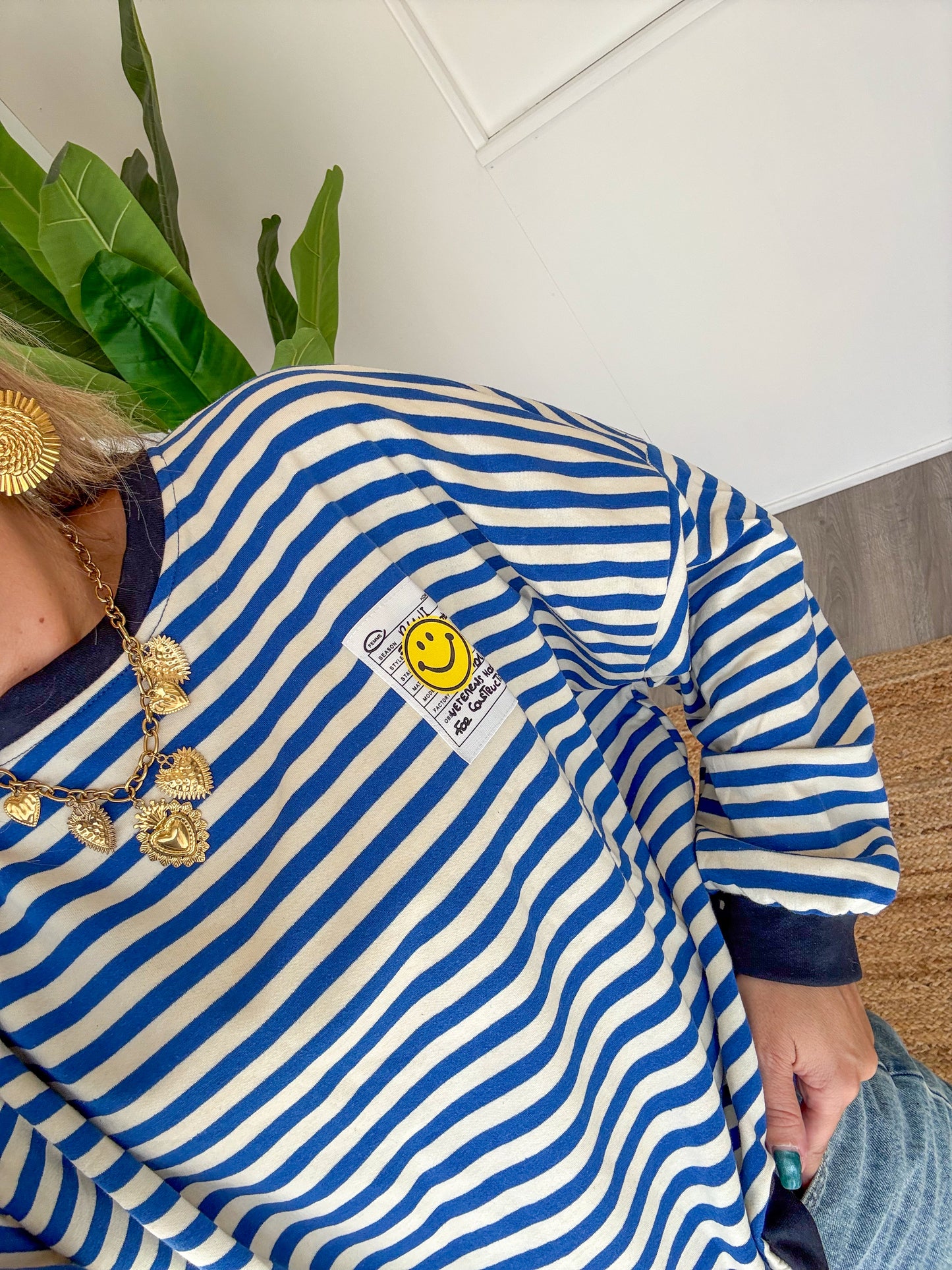 Sweat SMILEY bleu marine