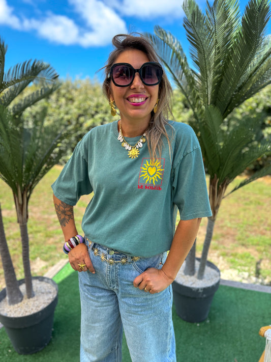 T-shirt LE SOLEIL vert émeraude