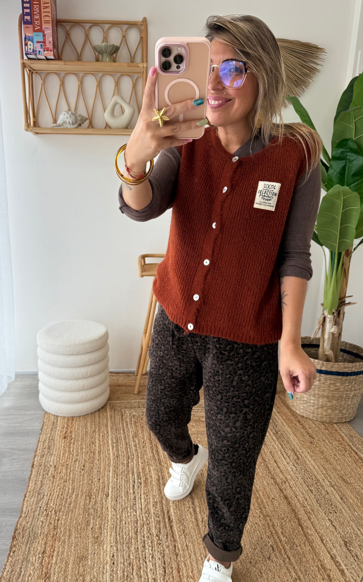Gilet ÉMILIE terracota