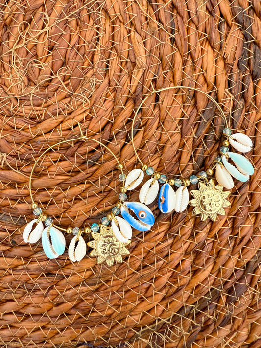 Boucles d’oreilles MaREE haute Bleus