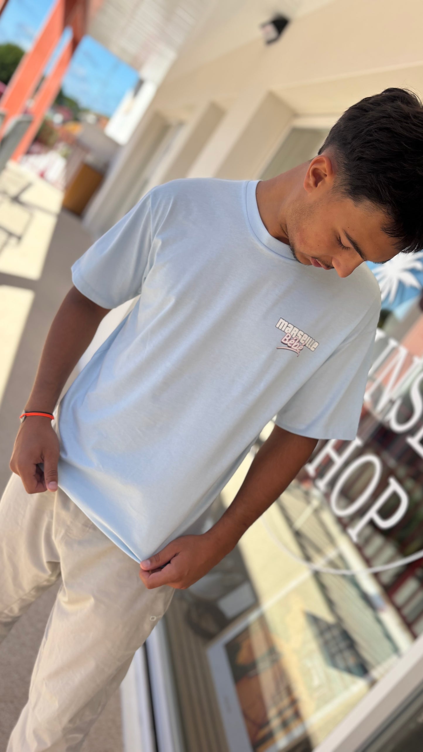 T-shirt MARSEILLE bb bleu ciel