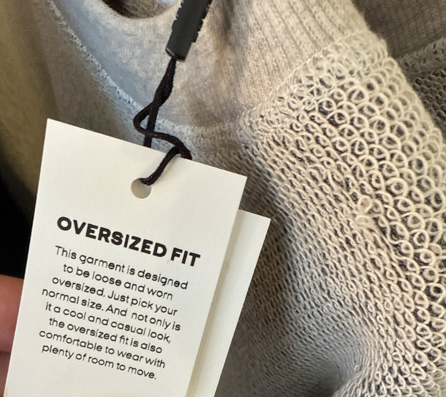 Sweat GRID Gris Texturé