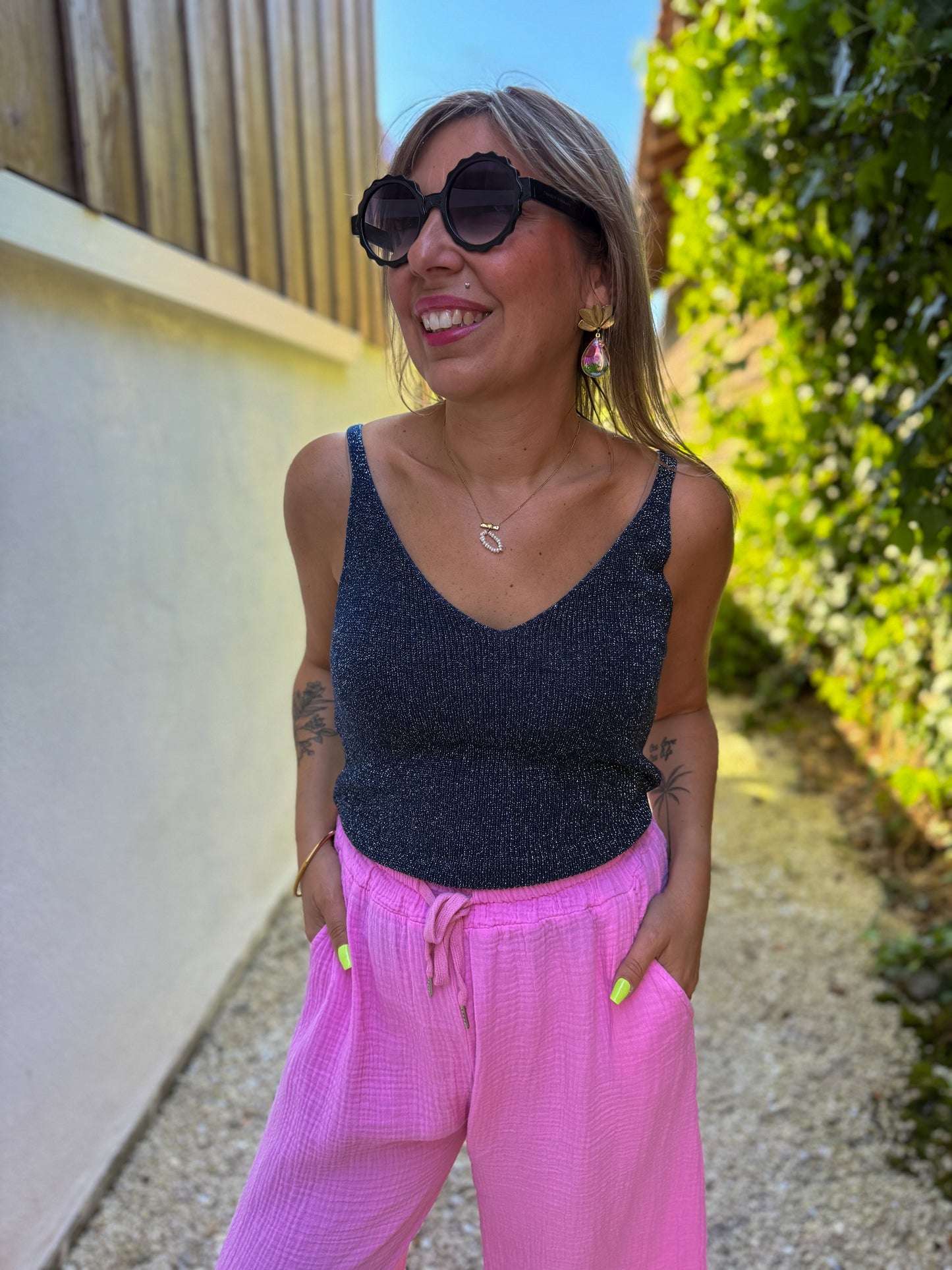 Top SHINE bleu marine