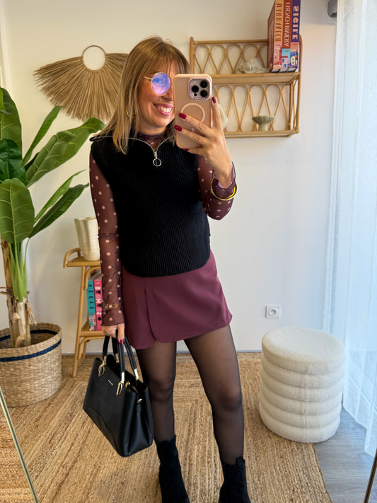 Jupe short NAYA Bordeaux