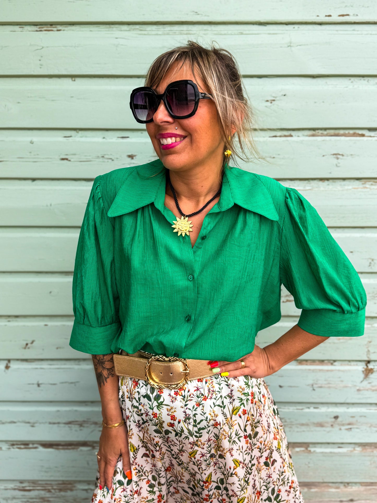 Chemise LAURA verte