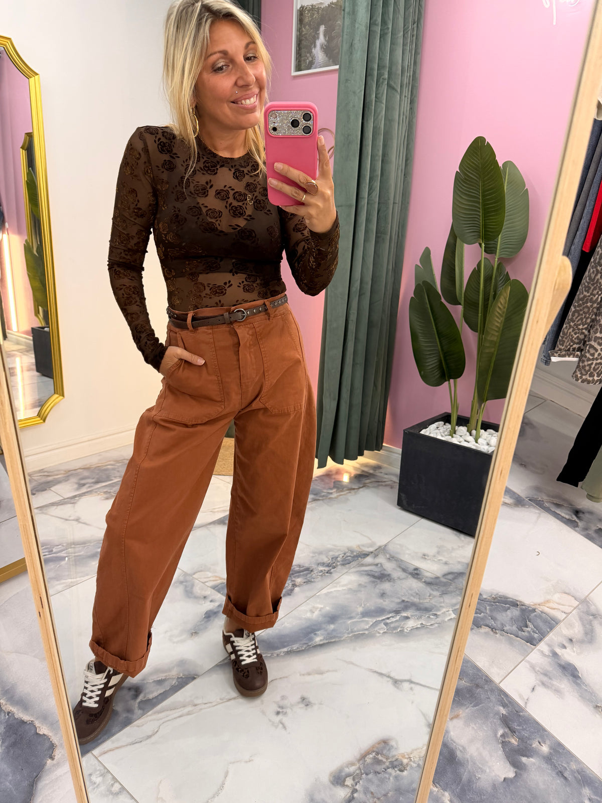 Pantalon ROMY brique