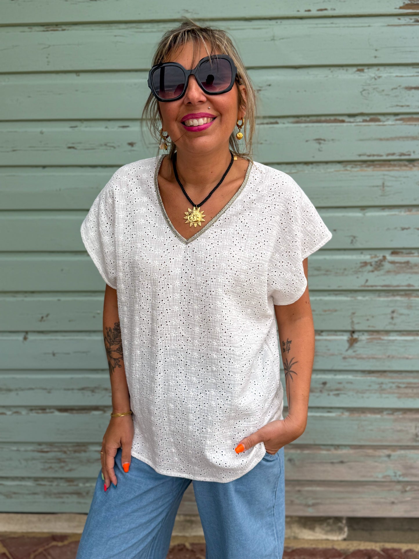 Blouse Kila blanche