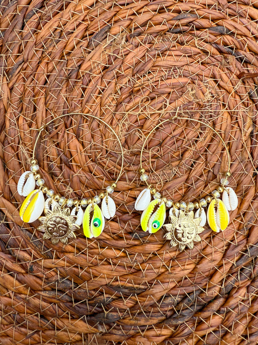 Boucles d’oreilles MaREE HAUTE jaune