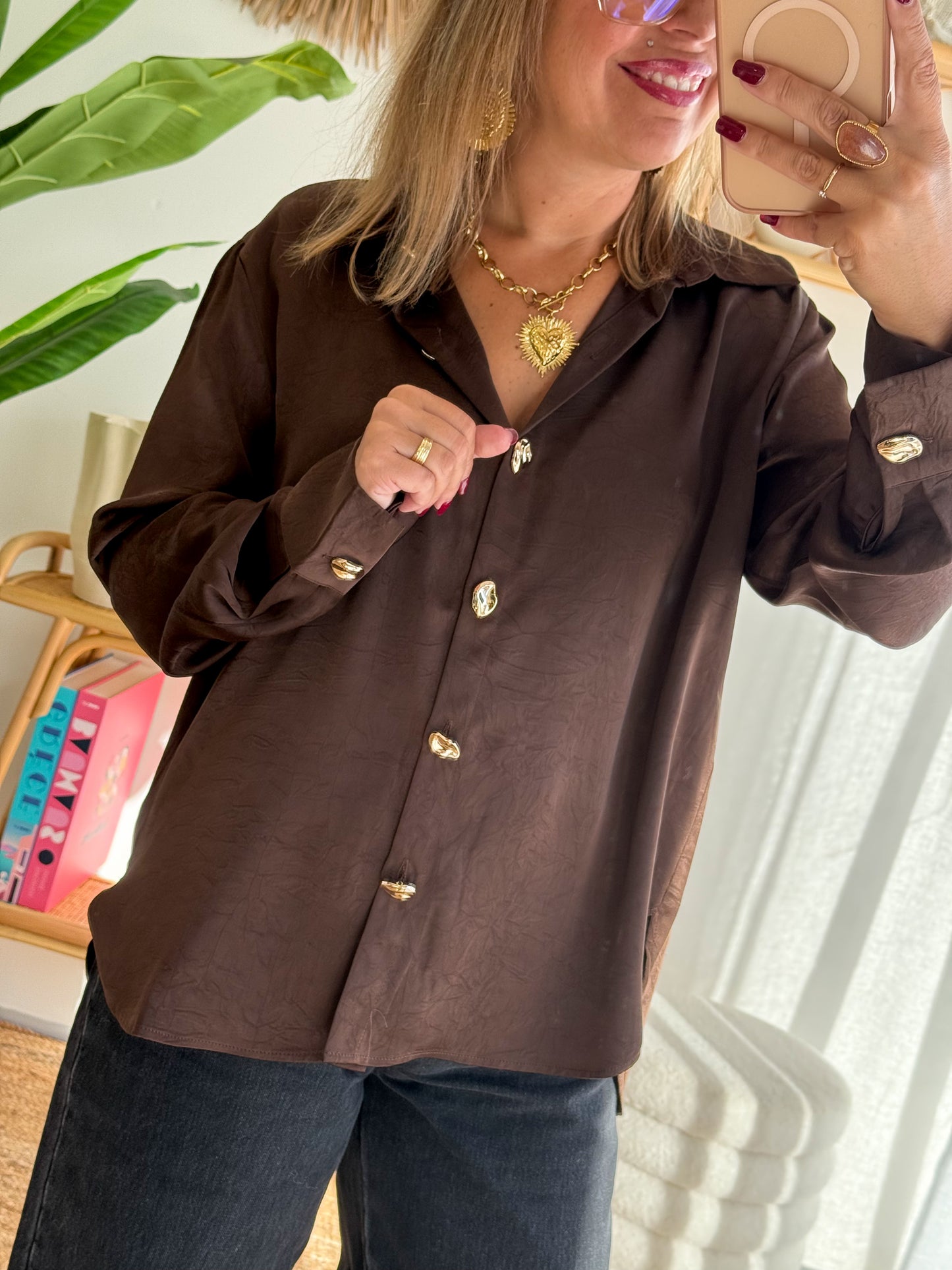 Chemisier ÉLÉGANCE marron