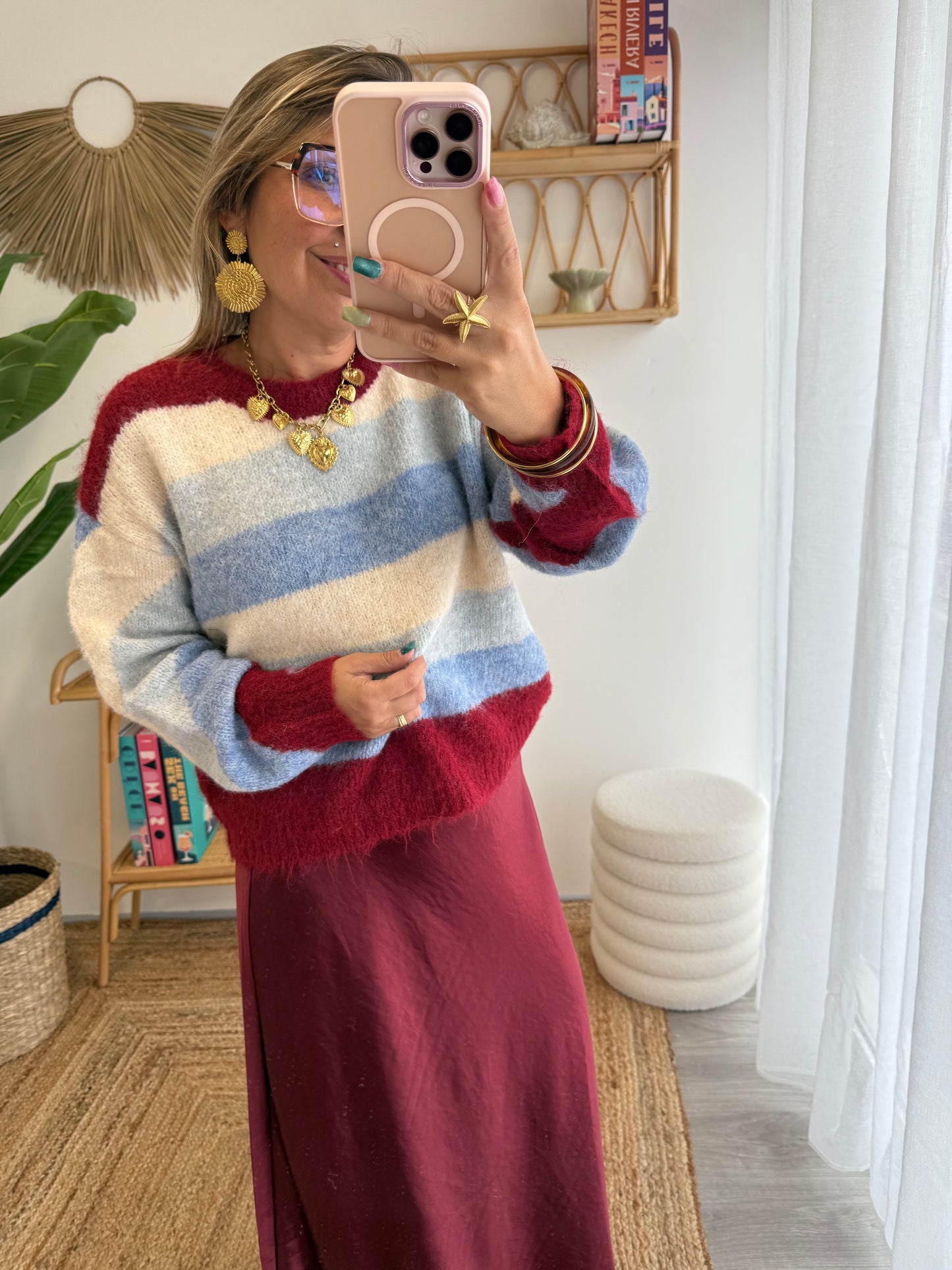 Pull DAPHNÉ bleu