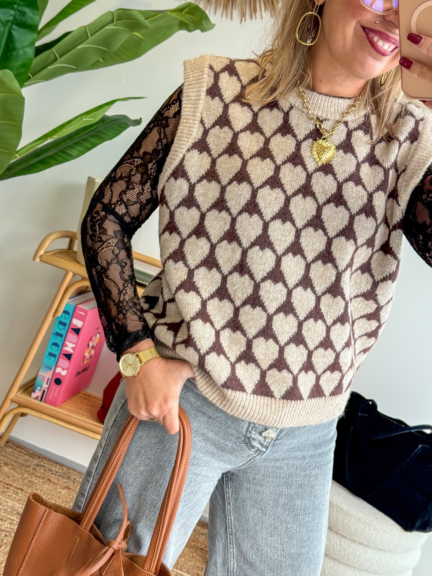 Pull sans manches AMOUR