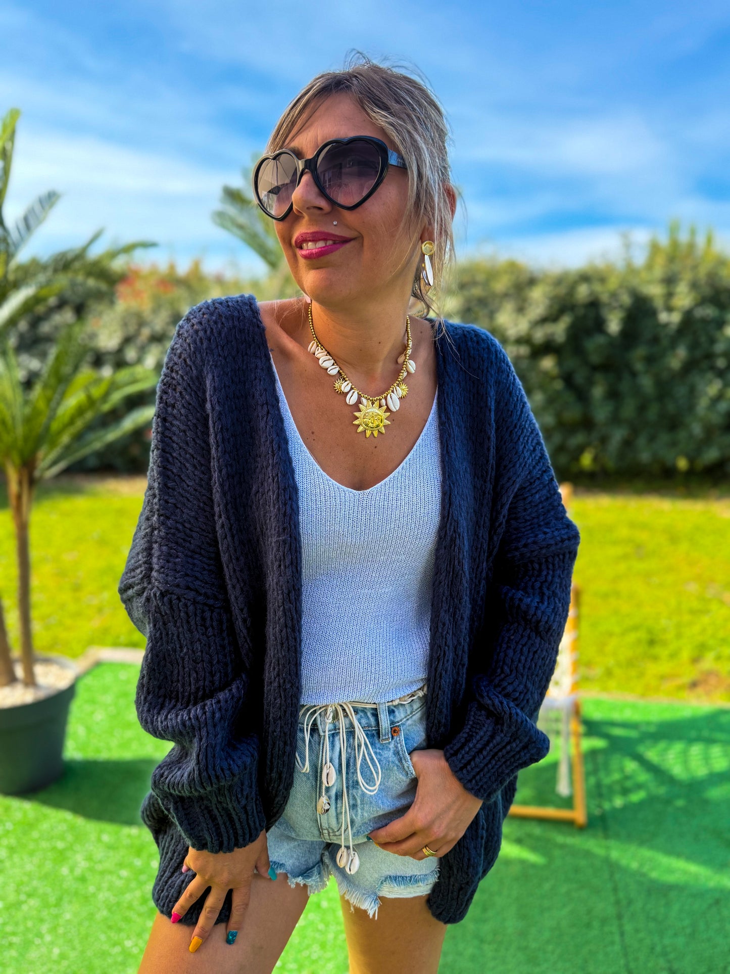 Gilet BERNADETTE bleu marine