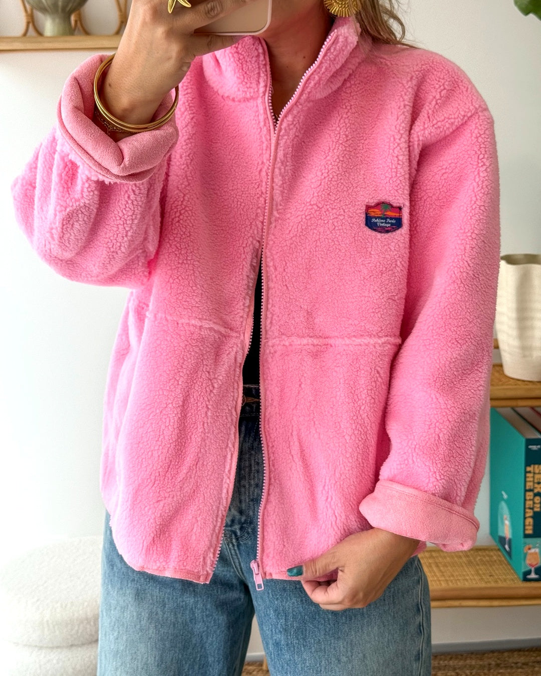 Veste polaire SWEETY rose bébé