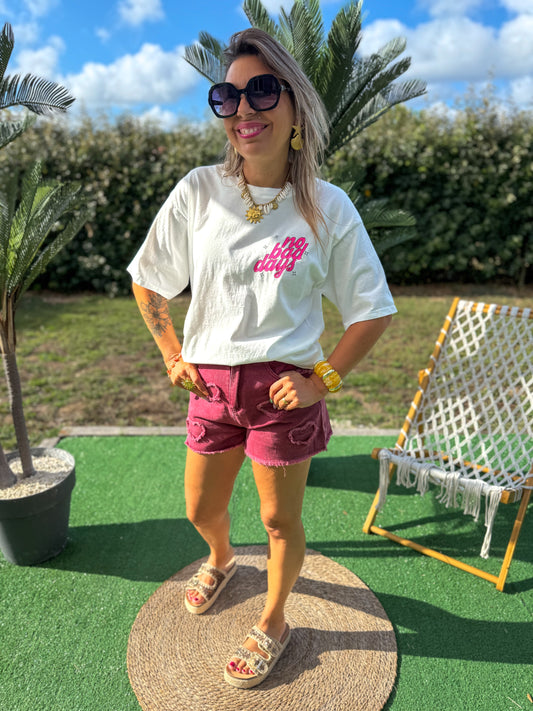 T-shirt NO BAD DAY blanc