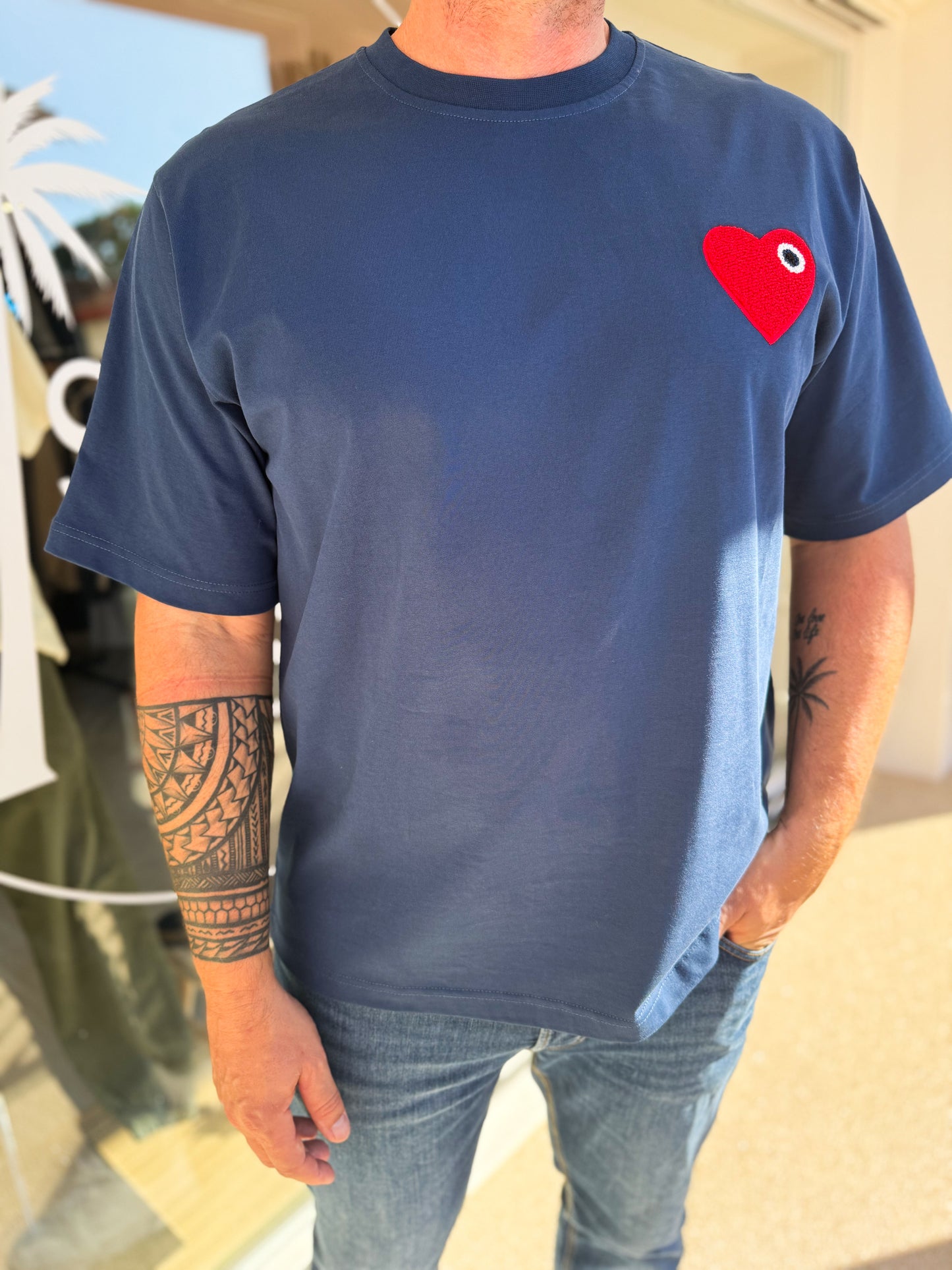 T-shirt HEART Indigo