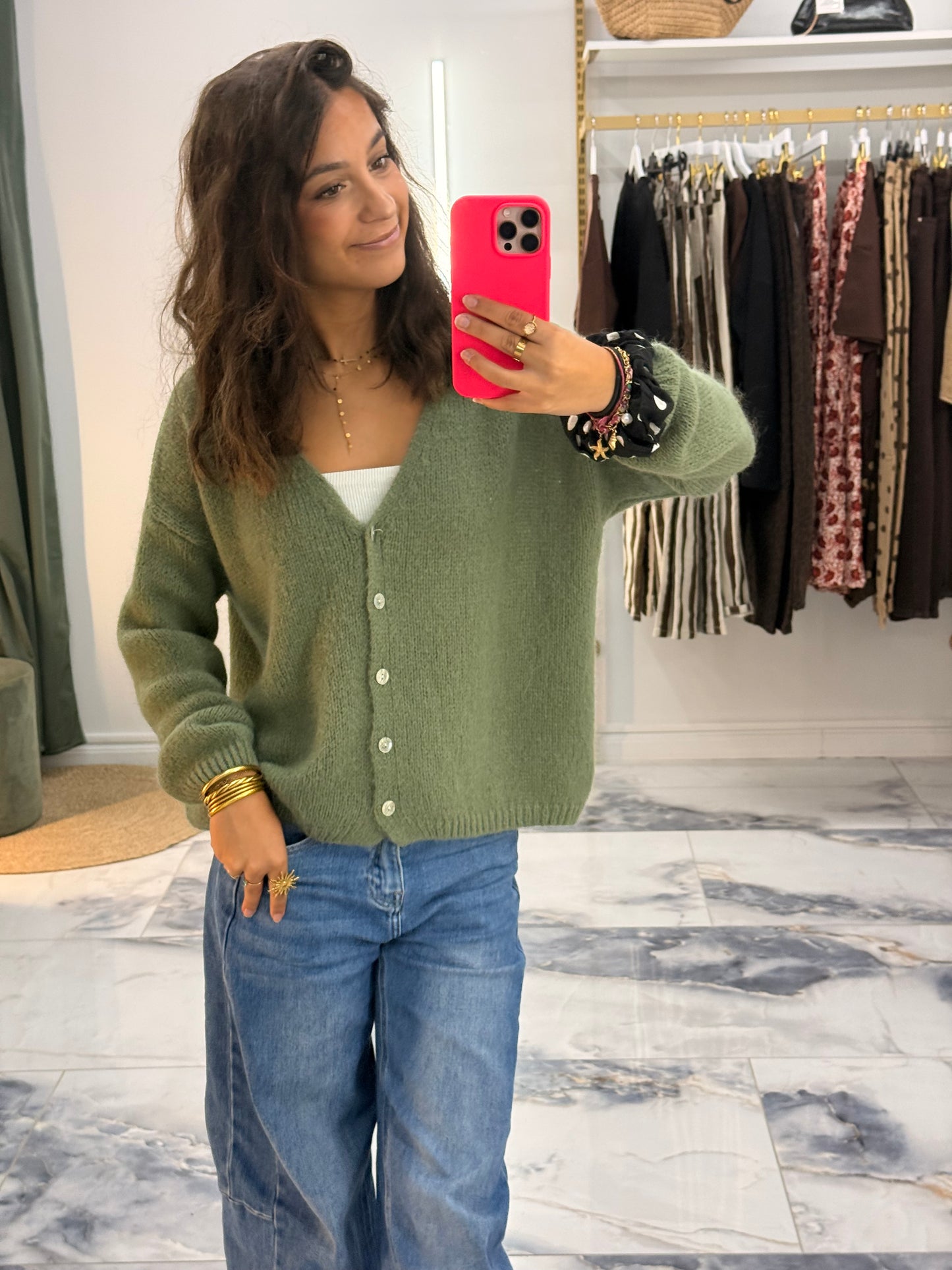 Gilets col V EMMY kaki