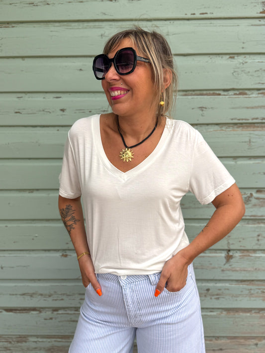 Top fluide ALIZÉE blanc