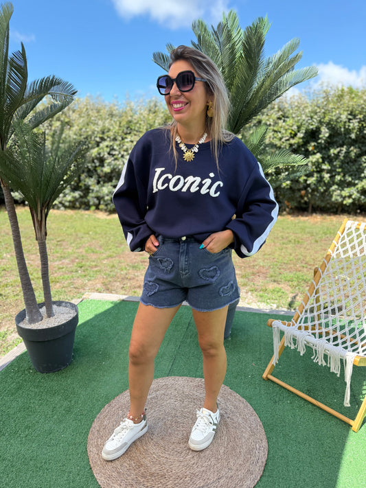 Short ROMANCE bleu marine