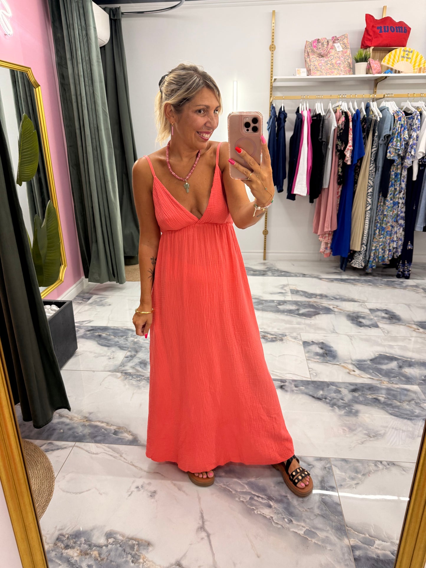 Robe ESMERALDA corail
